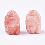 Synthetic Coral Beads, Dyed, Two Tone, Buddha