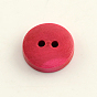 2 отверстия окрашенные деревянные кнопки, плоско-круглые, разноцветные, 20x5 мм, Отверстие : 2 мм , около 559 шт / 500 г