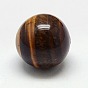 Natural Tiger Eye Buddhist Beads, 3 Hole Guru Beads, T-Drilled Beads, Grade AB, Buddha Jewelry Findings, Dark Goldenrod