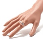 Anillos ajustables de resina 3d animales mixtos, lindo anillo de dedo de latón para mujer