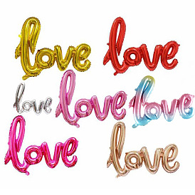 Word Love Aluminum Balloons, for Festive Party Decorations
