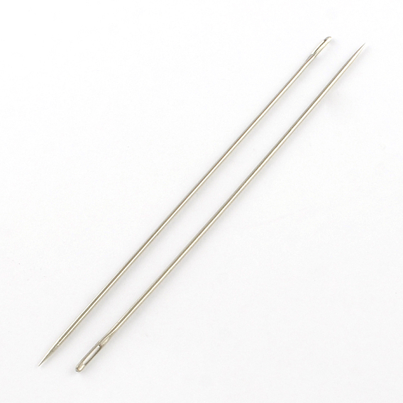 Stainless Steel Beading Needles Pins, 150x1.8mm, Hole: 7x1mm