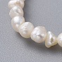 Collares de perlas naturales de agua dulce, con cadenas extensoras de latón y joyeros de cartón de papel kraft