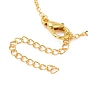 Black Enamel Moon Phase Pendant Necklace, Alloy Jewelry for Women