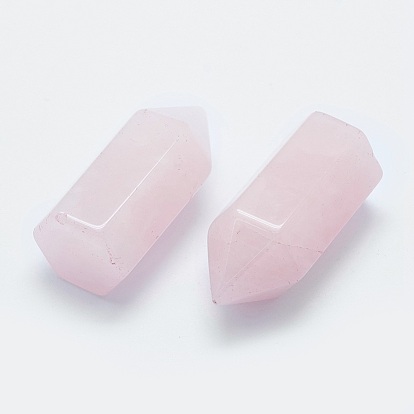 Бусы из розового кварца, лечебные камни, палочка для медитативной терапии, уравновешивающая энергию рейки, неочищенные / без отверстий, пуля