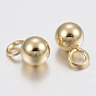 Ion Plating(IP) 304 Stainless Steel Sphere Charms, Round Ball