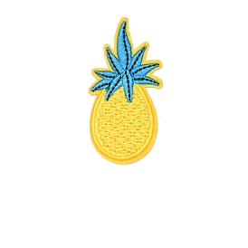 Pineapple/Grapefruit Computerized Embroidery Cloth Iron on Patches, Stick On Patch, Fruit Appliques