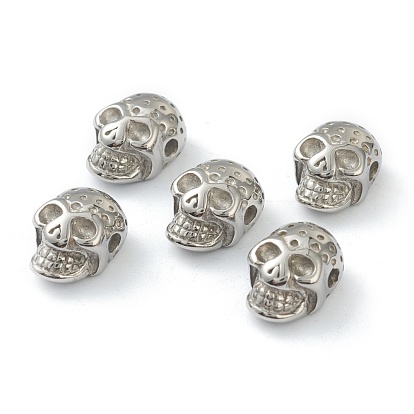 304 Stainless Steel Beads, Skull, for Halloween