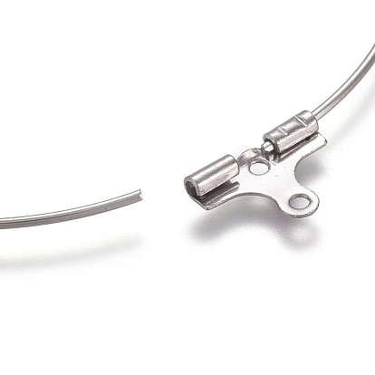304 Stainless Steel Wire Pendants, Hoop Earring Findings, Ring