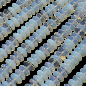 Perles de rondelle opalite, 12x5mm, Trou: 1mm, Environ 32~35 pcs/chapelet, 7.87 pouce