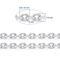 304 chaînes de câbles en acier inoxydable, chaînes de coupe de diamant, non soudée