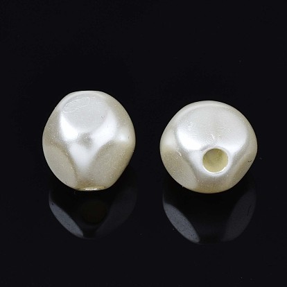 Acrylic Imitation Pearl Beads, Oval