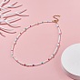 Collier de perles naturelles et de graines de verre, bijoux d'été pour femmes