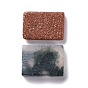Природные и синтетические драгоценный камень бисер, нет отверстий / незавершенного, для проволоки завернутые кулон решений, прямоугольные