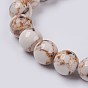 Bracelet extensible avec perles et coquillage naturel, ronde