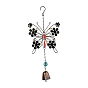 Iron Wind Chimes, Small Wind Bells Handmade Pendants, with Glass Rhinestone and Acrylic Beads, Butterfly