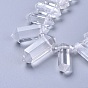 Naturelles cristal de quartz brins de perles, perles percées, perles de verre, facette, point double terminé
