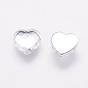Taiwan Acrylic Rhinestone Cabochons, Flat Back and Faceted, Heart