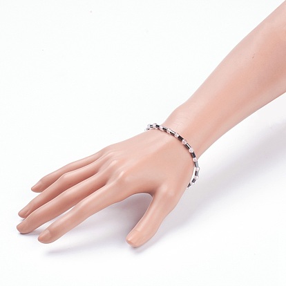 Gemstone Stretch Bracelets, with Hematite Beads