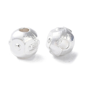 Alloy Spacer Beads, Long-Lasting Plated, Faceted, Round