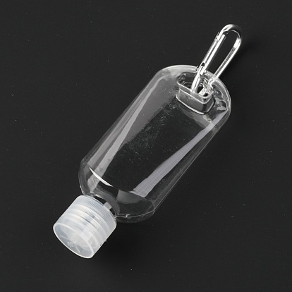 50ml Portable PETG Travel Bottles with Keychain, Leakproof Squeeze Bottles with Flip Caps
