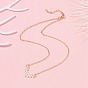 Collier pendentif coeur en perles de coquillage avec chaînes en laiton