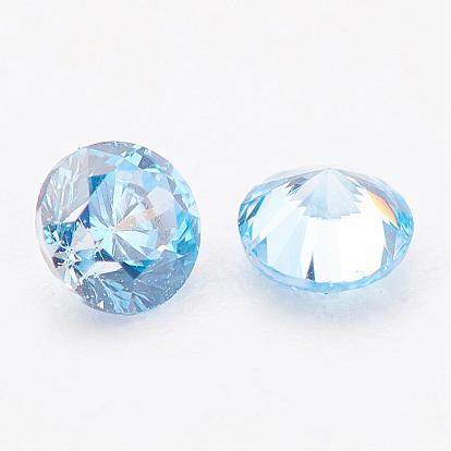Cabochons de zircon cubiques aquamarine, forme de diamant