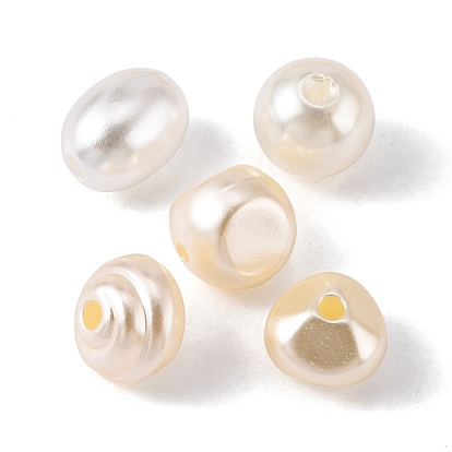 5 styles perles acryliques imitation perle, rond & spirale & ovale & pépites