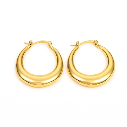 Brass Hoop Earrings, Long-Lasting Plated, Ring