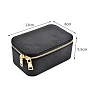 PU Leather Jewelry Box, Travel Portable Jewelry Case, Zipper Storage Boxes, for Necklaces, Rings, Earrings and Pendants, Rectangle