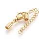 304 Stainless Steel Chain Extender, Lobster Claw Clasps for Jewelry Making