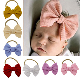 Nylon Elastic Baby Headbands, for Girls, Hair Accessories, Bowknot