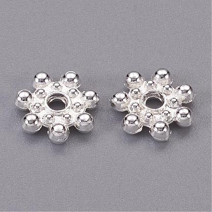Tibetan Style Alloy Spacer Beads, Daisy, 8x2mm, Hole: 1.5mm