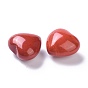 Pierre d'amour de coeur de jaspe rouge naturel, pierre de palme de poche pour équilibrer le reiki