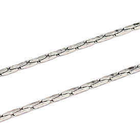 304 Stainless Steel Cardano Chains, Unwelded, 1x0.5mm
