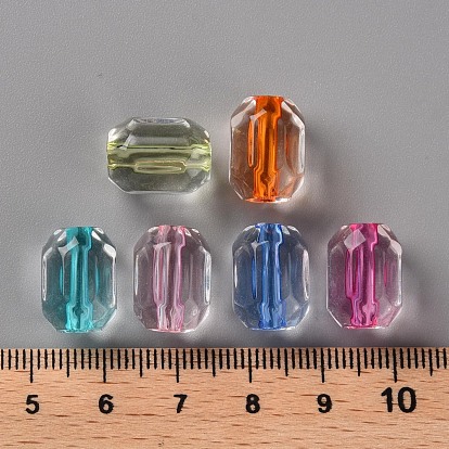 Perles acryliques transparentes, ovale, facette
