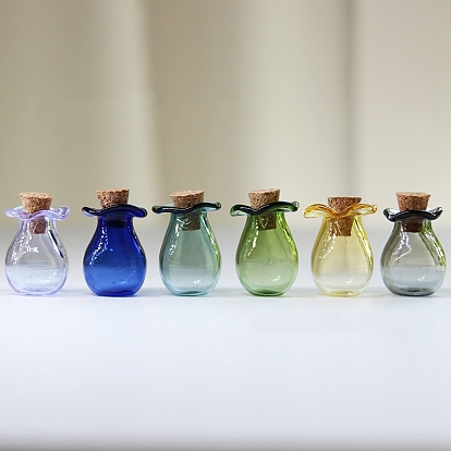 Ornement de bouteilles en verre, accessoires de maison de poupée micro paysage, faire semblant de décorations d'accessoires