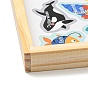 Wooden Magnetic Fishing Games, Montessori Toys, Animal Vehicle Fruit Cognition Game for Toddlers Kids, Educational Preschool Beading Toy Gift