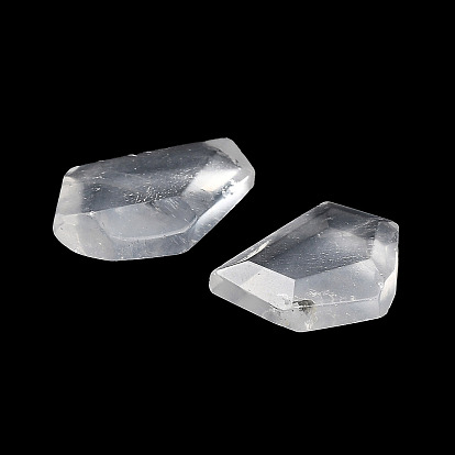 Perlas de cristal de cuarzo natural, cuentas de cristal de roca, sin agujero / sin perforar, facetados, pepitas