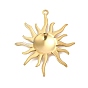 Placage ionique (ip) 304 pendentifs en acier inoxydable, charmes de soleil