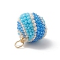 2Pcs 2 Color Handmade MIYUKI Japanese Seed Beads Pendants, Round Charms