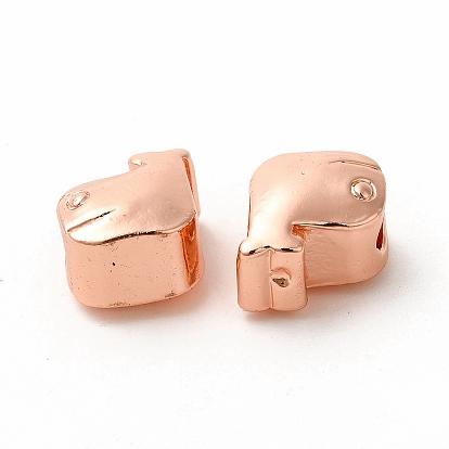 Rack Plating Alloy European Beads, Large Hole Beads, Long-Lasting Plated, Cadmium Free & Lead Free, Fish