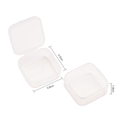 Transparent Plastic Bead Containers, Rectangle
