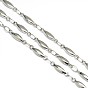 Stainless Steel Decorative Rice Link Chains, Unwelded, 11x2.5x2mm