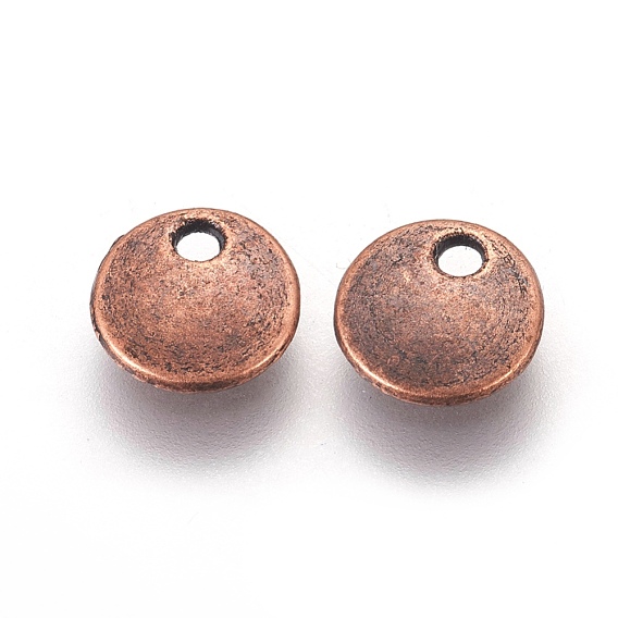 Alloy Pendants, Cadmium Free & Lead Free, Stamping Blank Tags, Flat Round, 8x1.5mm, Hole: 1.5mm
