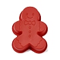 DIY Christmas Gingerbread Man Food Grade Silicone Molds, Baking Cake Pans
