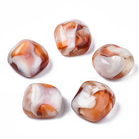 Perles acryliques, style de pierres fines imitation, ovale