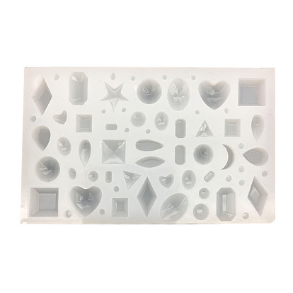 Moldes de silicona de calidad alimentaria diy con forma geométrica e irregular, moldes de resina, para resina uv, fabricación de joyas de resina epoxi