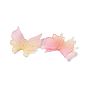 Cabochons acryliques bicolores opaques, papillon