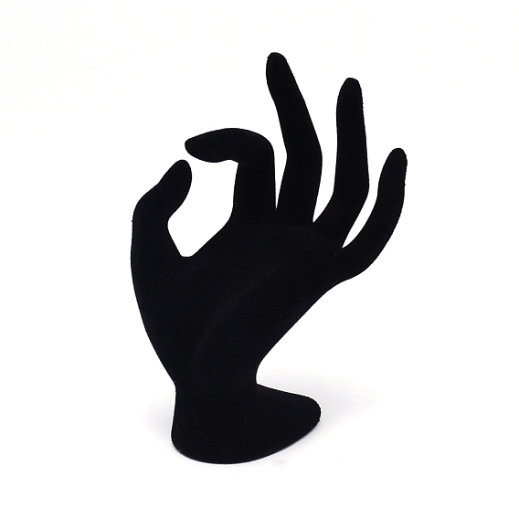 Флокированные и пластиковые подставки для пальцев, рука с жестом ОК